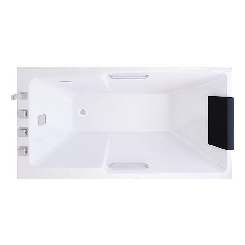 Modern Soaking Acrylic Bathtub Rectangular Drop-in White Bath