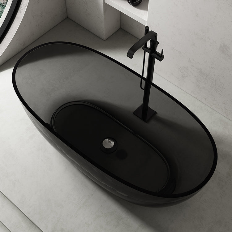 Antique Finish Soaking Bath Tub Stand Alone Modern Oval Bathtub