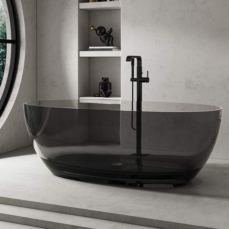 Antique Finish Soaking Bath Tub Stand Alone Modern Oval Bathtub