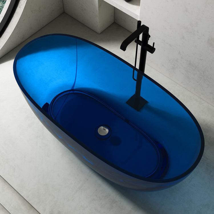 Antique Finish Soaking Bath Tub Stand Alone Modern Oval Bathtub