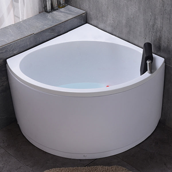 Flat Bottom Soaking Bathtub Antique Finish Corner Modern Bath Tub