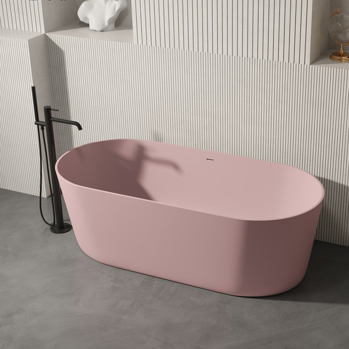 Oval Antique Finish Soaking Bathtub Back to Wall Modern Bath Tub