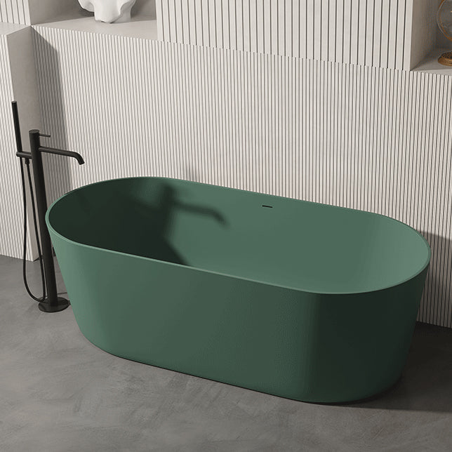 Oval Antique Finish Soaking Bathtub Back to Wall Modern Bath Tub