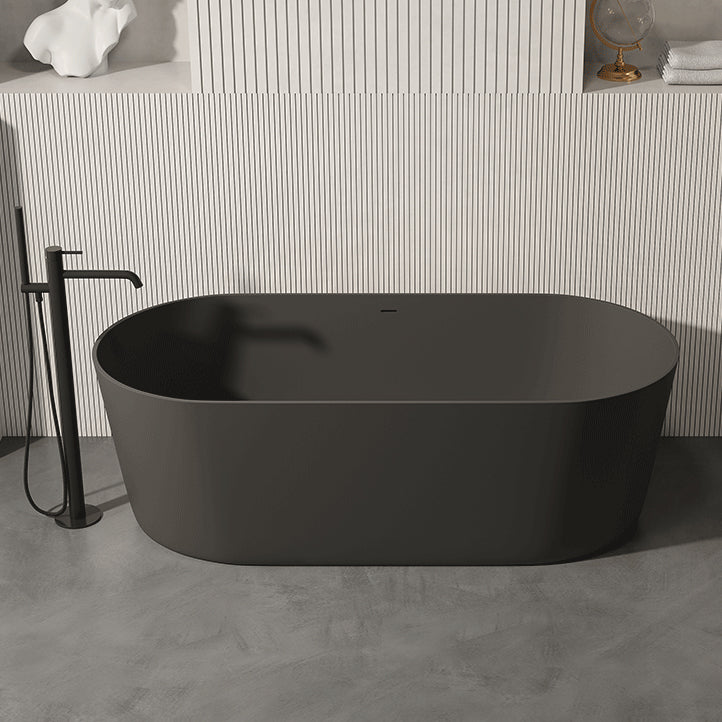 Oval Antique Finish Soaking Bathtub Back to Wall Modern Bath Tub