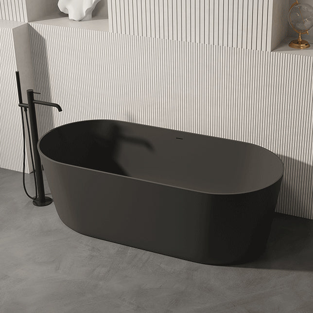Oval Antique Finish Soaking Bathtub Back to Wall Modern Bath Tub