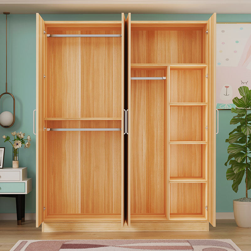 Contemporary Style Wardrobe Armoire Wood Combination Armoire for Bedroom