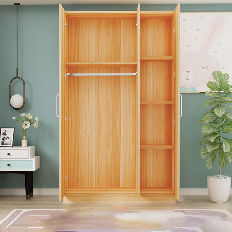 Contemporary Style Wardrobe Armoire Wood Combination Armoire for Bedroom