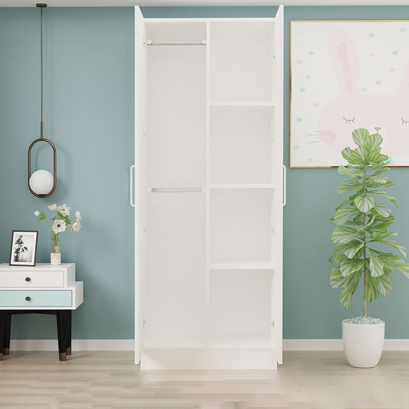 Contemporary Style Wardrobe Armoire Wood Combination Armoire for Bedroom