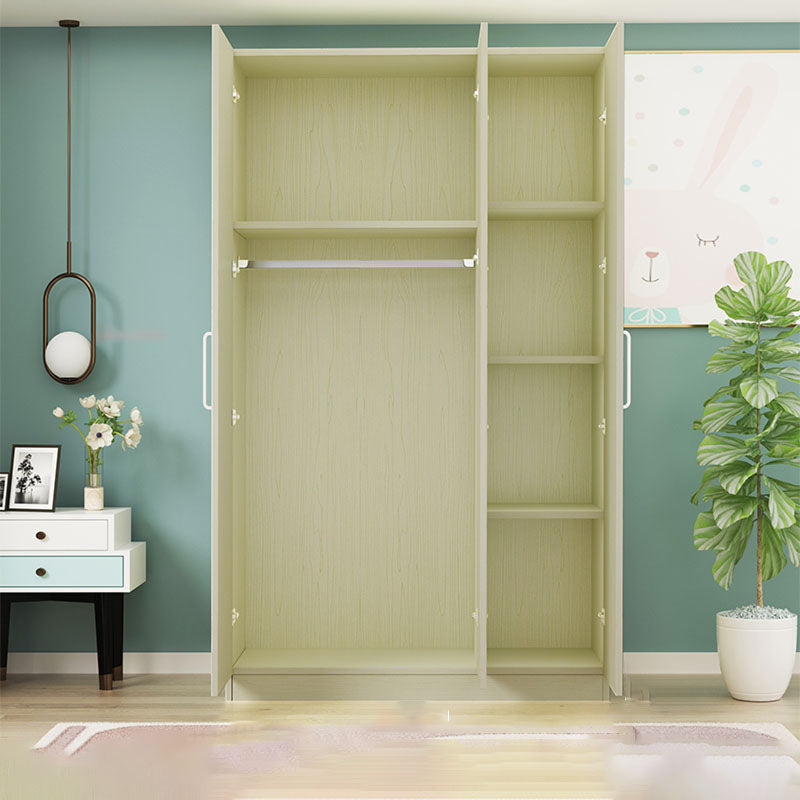 Contemporary Style Wardrobe Armoire Wood Combination Armoire for Bedroom