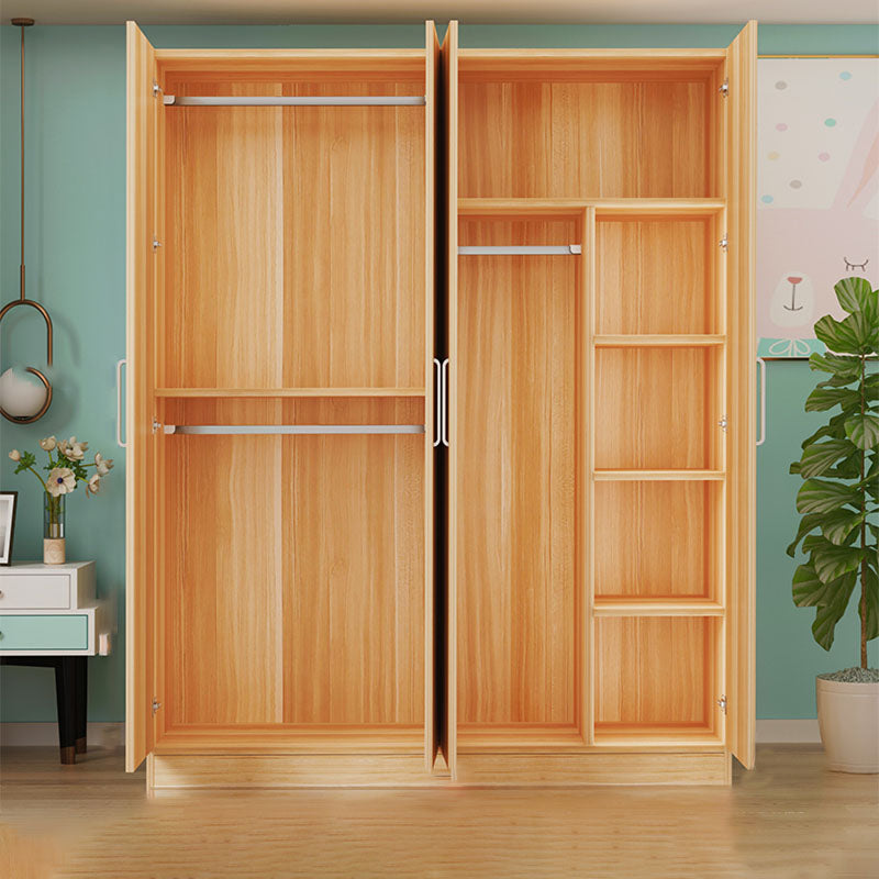 Contemporary Style Wardrobe Armoire Wood Combination Armoire for Bedroom