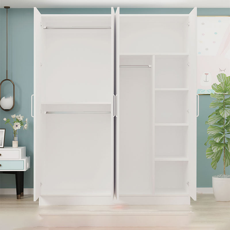 Contemporary Style Wardrobe Armoire Wood Combination Armoire for Bedroom