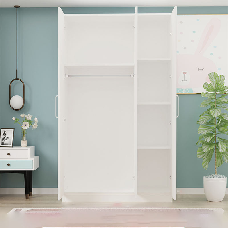 Contemporary Style Wardrobe Armoire Wood Combination Armoire for Bedroom