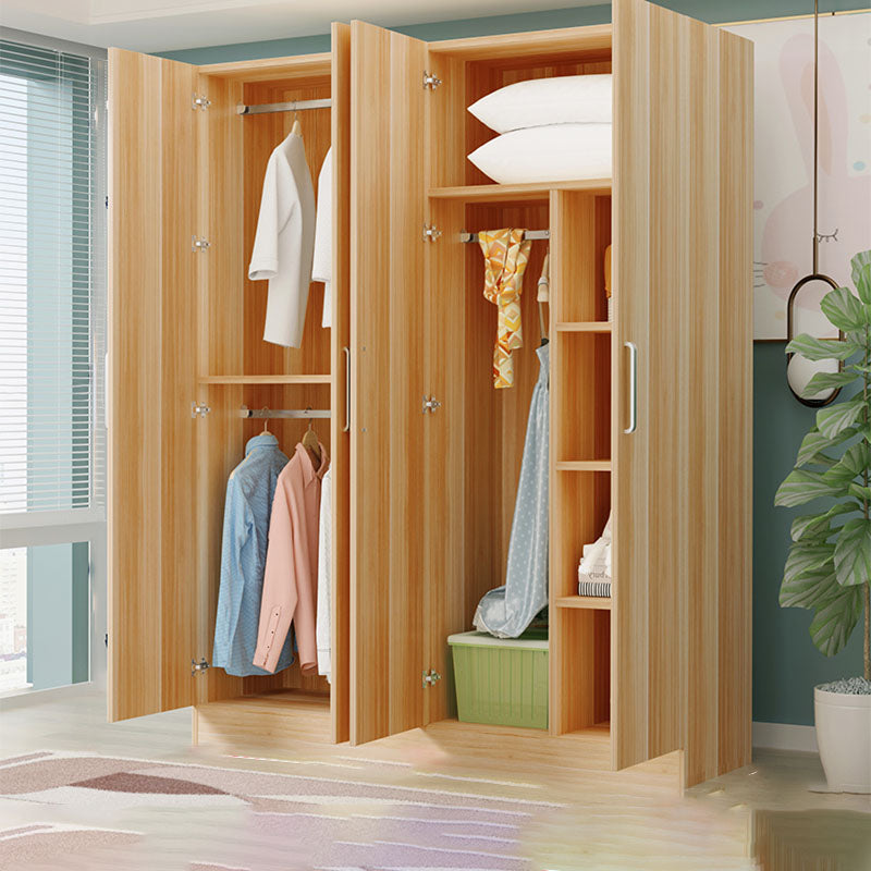 Contemporary Style Wardrobe Armoire Wood Combination Armoire for Bedroom