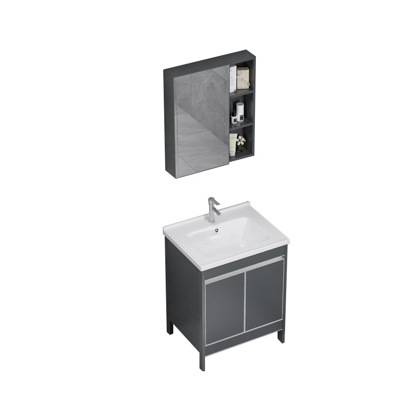 Freestanding Bathroom Vanity Space Aluminum Bathroom Vanity with Sink