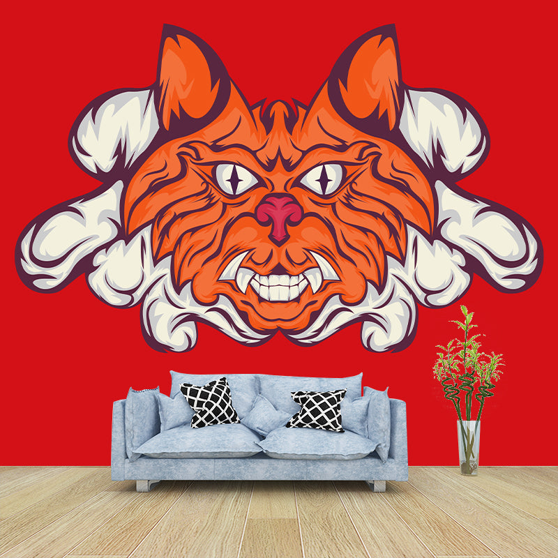 Illustration Stain Resistant Mural Cartoon Animals Living Room Wall Mural