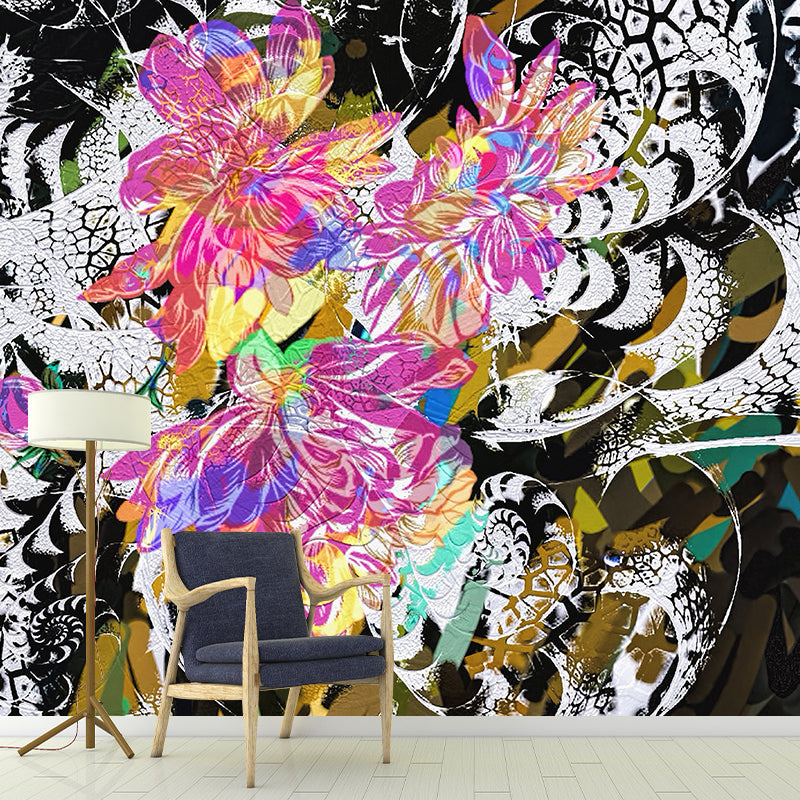 Background Pattern Mildew Resistant Mural Abstract Illustration Sitting Room Wall Mural