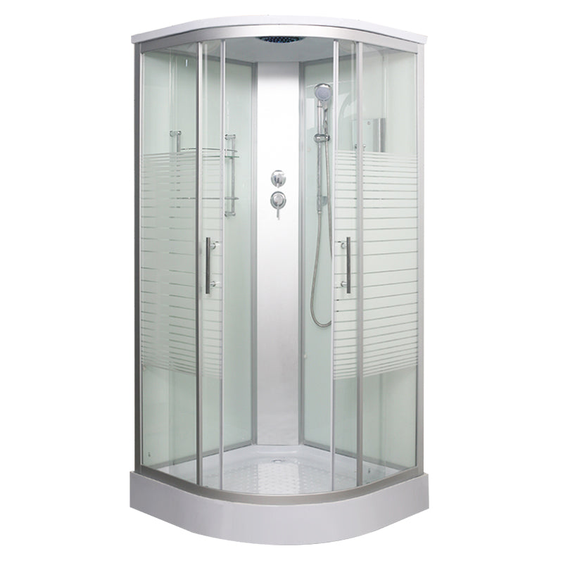 Round Shower Stall Tempered Glass Shower Stall with Rain Shower