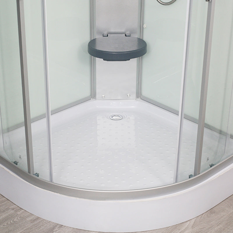 Round Shower Stall Tempered Glass Shower Stall with Rain Shower