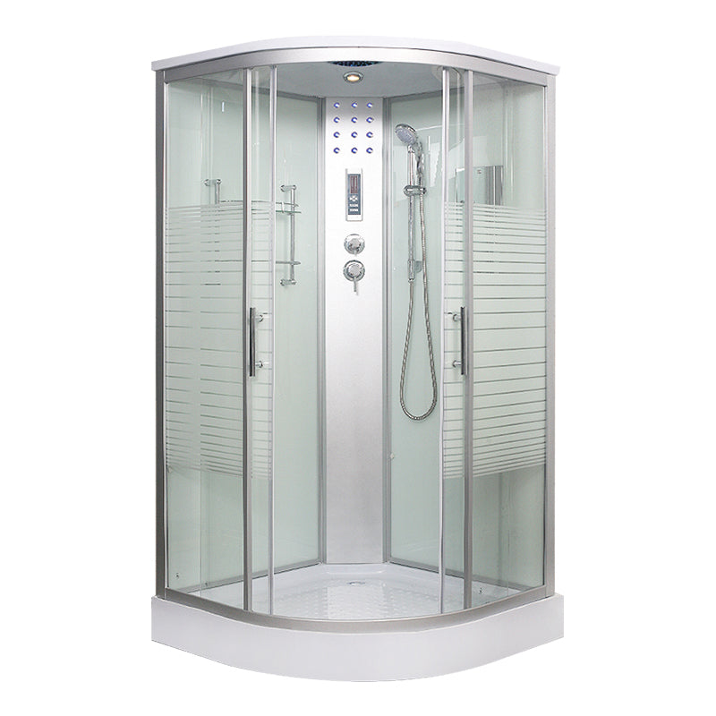 Round Shower Stall Tempered Glass Shower Stall with Rain Shower