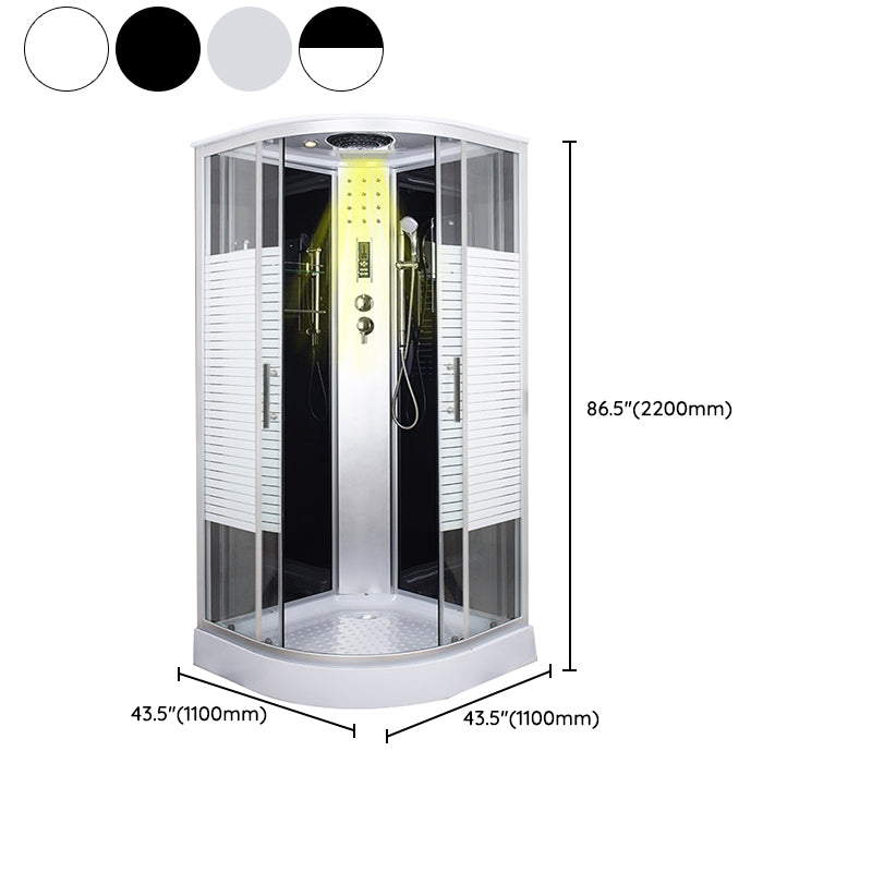 Round Shower Stall Tempered Glass Shower Stall with Rain Shower