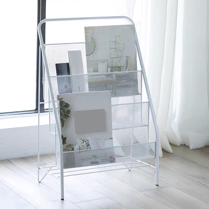Industrial Metal Book Organizer Freestanding Stain Resistant Bookshelf