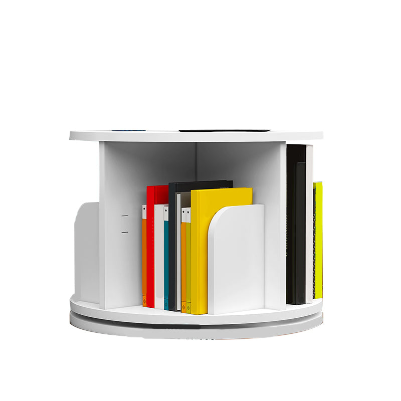 Contemporary Freestanding Book Organizer Circular Bookcase with Shelf