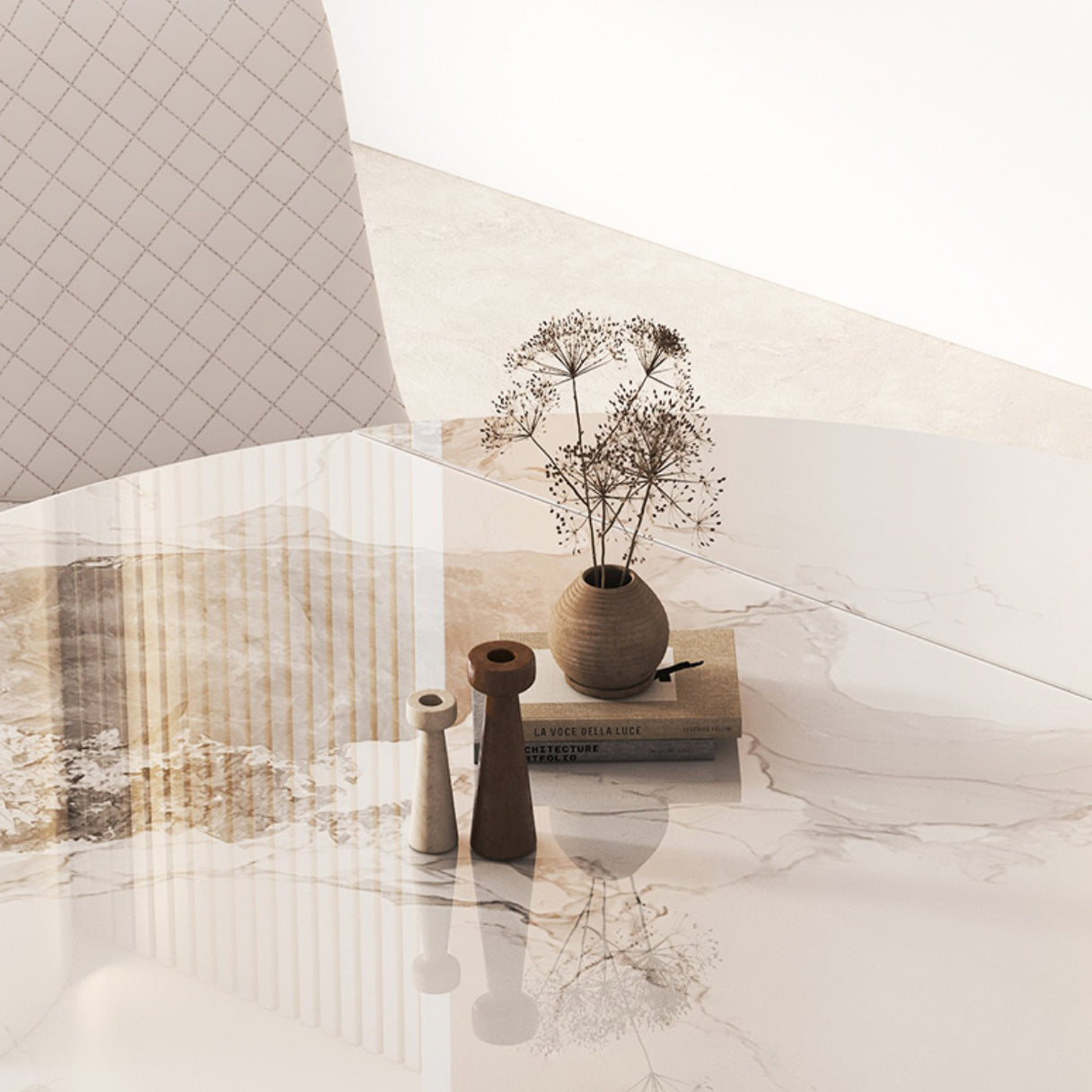 Round Modern Dining Table for Kitchen White Dinette Table with Metal Legs