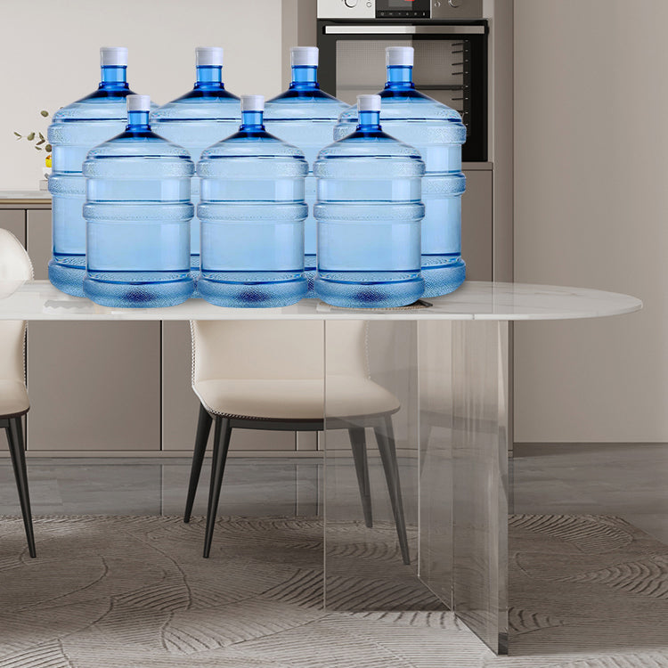 Sintered Stone Dining Table Acrylic Base Dinner Table for Dining Room