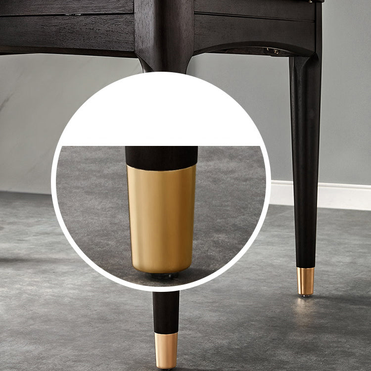Sintered Stone Dining Table Round Drop-Leaf Dinner Table for Dining Room