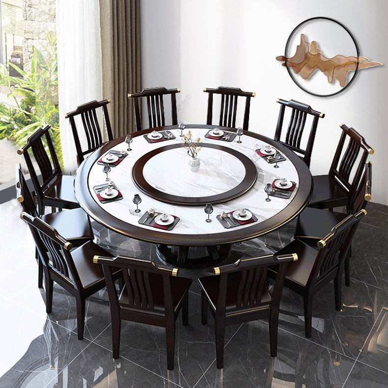 Rubberwood Frame Dinette Table Traditional Round Indoor Dining Table