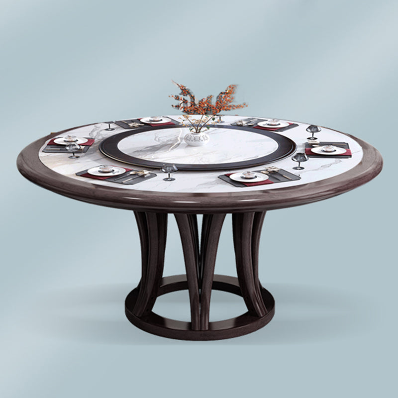 Rubberwood Frame Dinette Table Traditional Round Indoor Dining Table