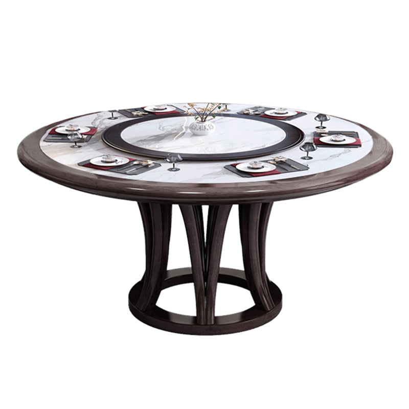 Rubberwood Frame Dinette Table Traditional Round Indoor Dining Table