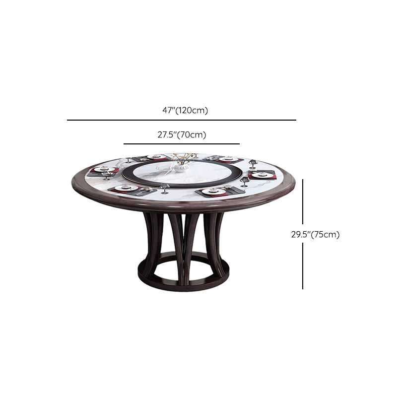 Rubberwood Frame Dinette Table Traditional Round Indoor Dining Table