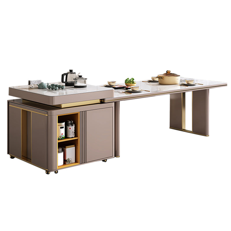 Sintered Stone Dining Table Modern Rectangle Dinner Table for Dining Room