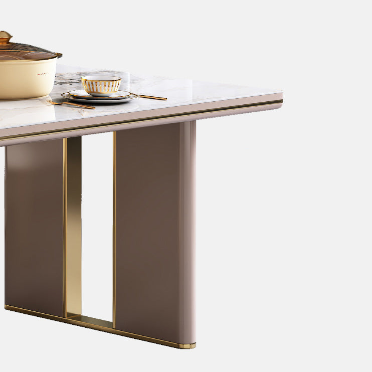 Sintered Stone Dining Table Modern Rectangle Dinner Table for Dining Room