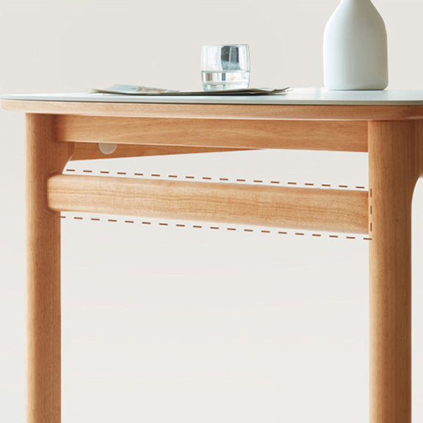 Solid Wood Frame Dining Table Rectangle Dinette Table for Home