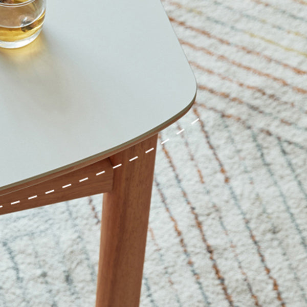 Solid Wood Frame Dining Table Rectangle Dinette Table for Home