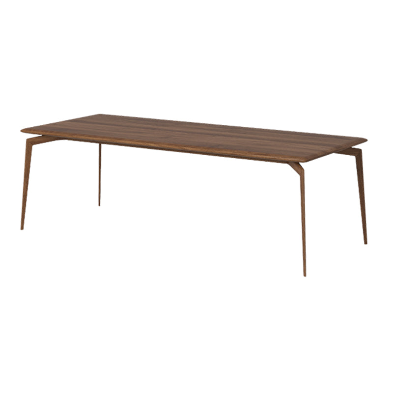 Matte Finish Rectangle Dining Table Modern Wooden Dinette Table