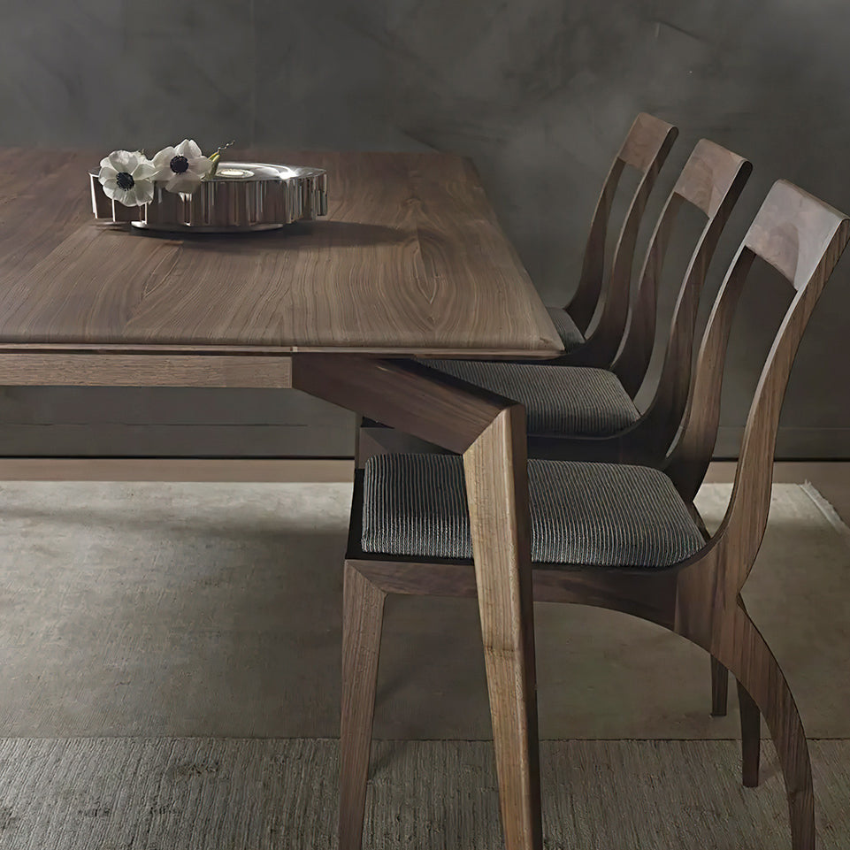 Matte Finish Rectangle Dining Table Modern Wooden Dinette Table