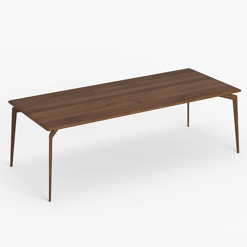 Matte Finish Rectangle Dining Table Modern Wooden Dinette Table