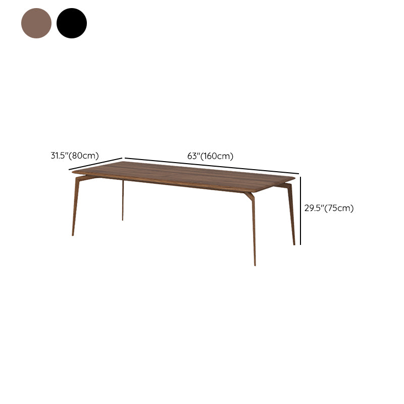 Matte Finish Rectangle Dining Table Modern Wooden Dinette Table