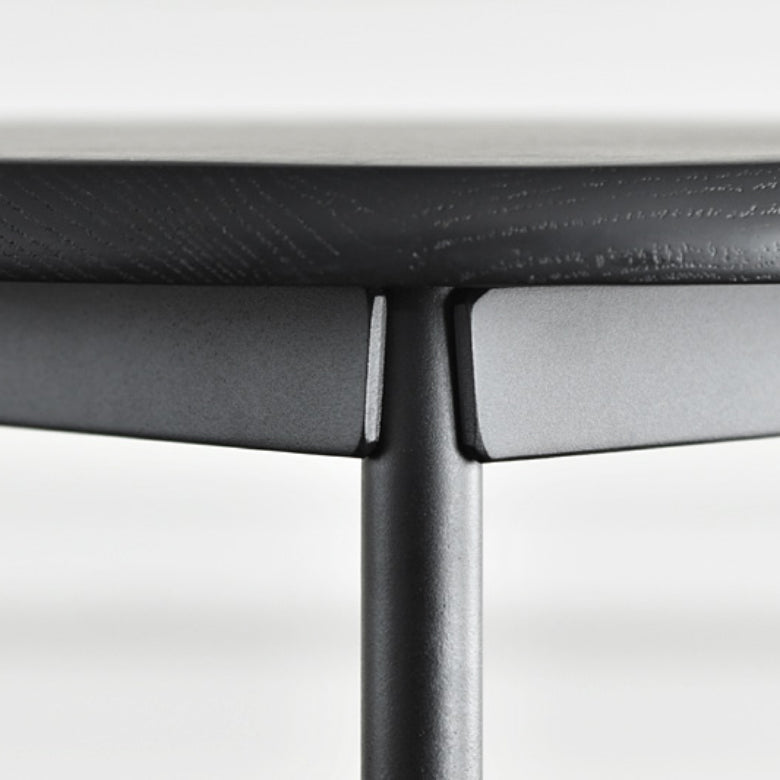 Contemporary Style Metal Bar Stool Footrest Counter Stool in Black