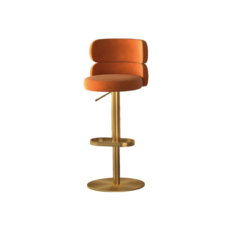 Gold Legs Glam Bar Stools Living Room Upholstered Counter Chair