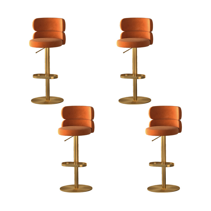 Gold Legs Glam Bar Stools Living Room Upholstered Counter Chair