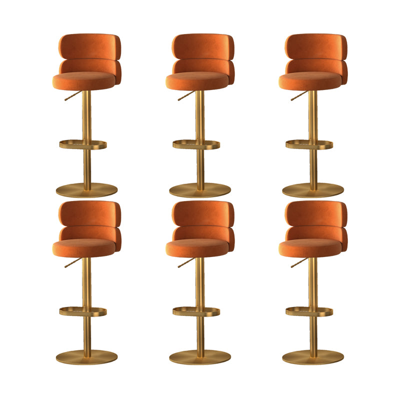 Gold Legs Glam Bar Stools Living Room Upholstered Counter Chair