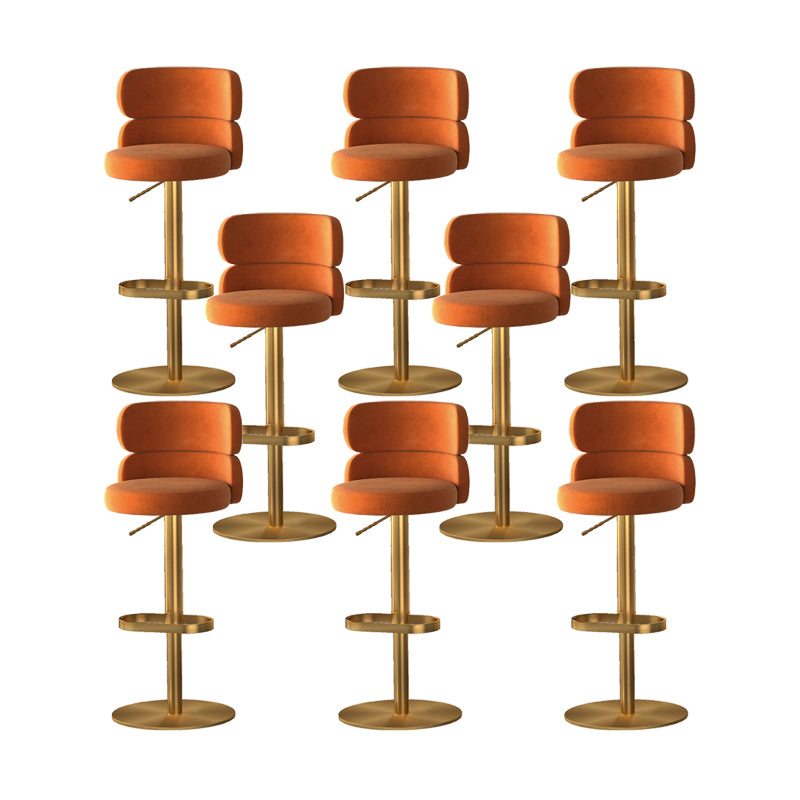 Gold Legs Glam Bar Stools Living Room Upholstered Counter Chair