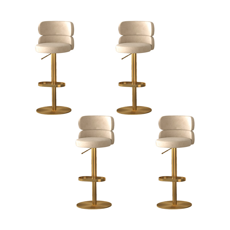 Gold Legs Glam Bar Stools Living Room Upholstered Counter Chair