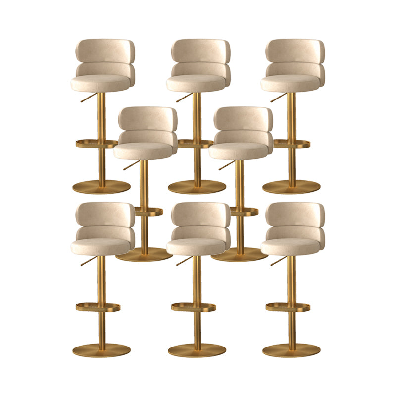 Gold Legs Glam Bar Stools Living Room Upholstered Counter Chair