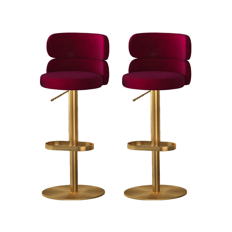 Gold Legs Glam Bar Stools Living Room Upholstered Counter Chair