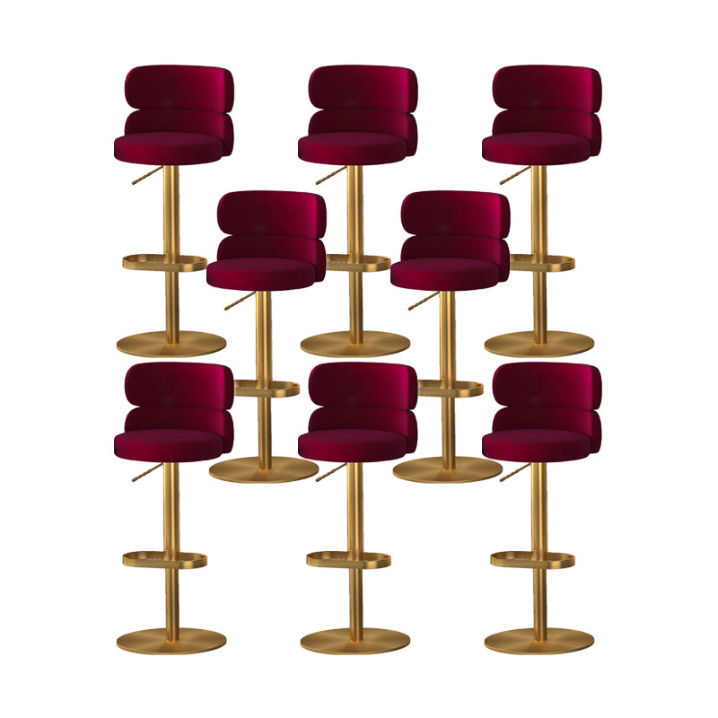 Gold Legs Glam Bar Stools Living Room Upholstered Counter Chair